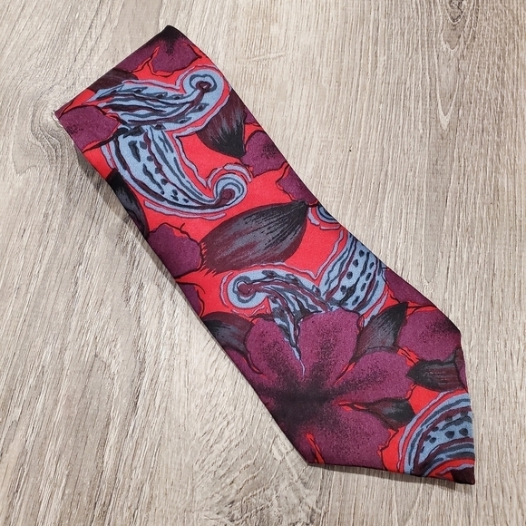 Oscar de la Renta Couture Collection Floral Tie - Picture 1 of 4